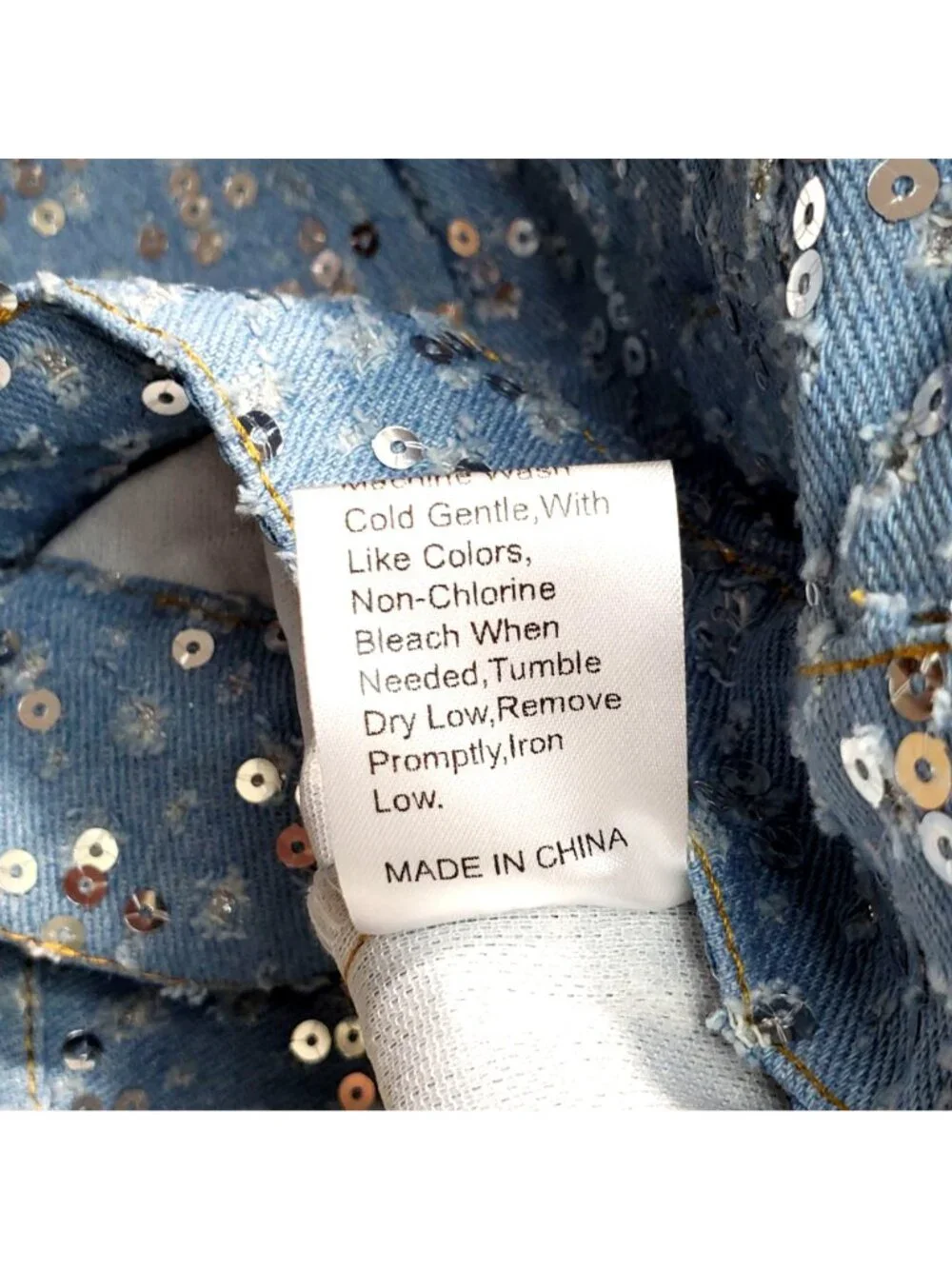 Welaken Girls Light Blue Jacket With Sequins Size 12Y 90% Cotton 10% Elastane